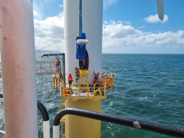 Offshore transformer exchange support for Rhyl Flats Wind Farm
