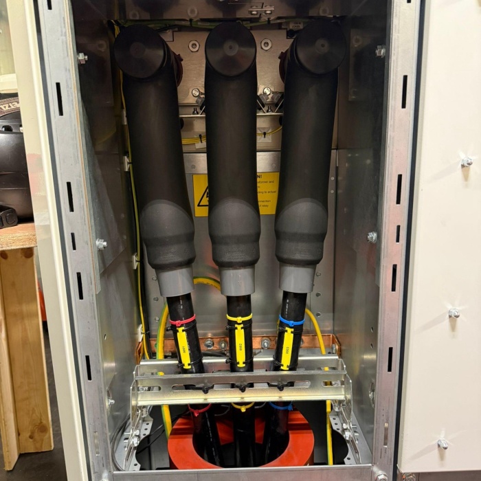 Cores terminated at switchgear